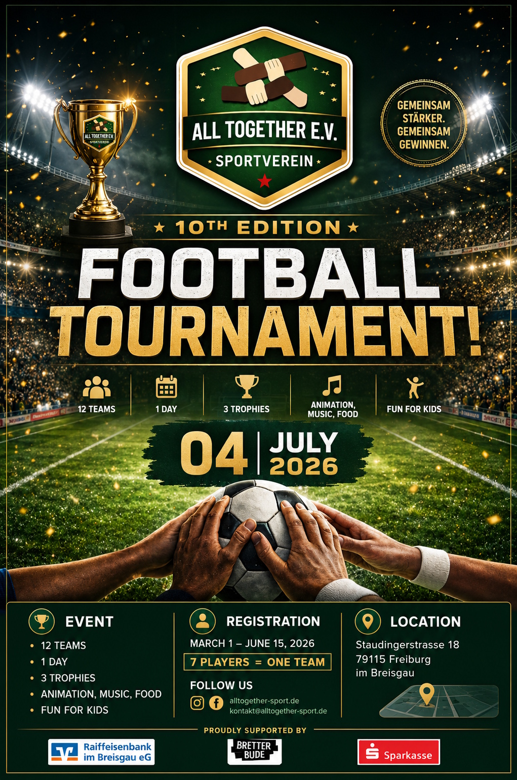 AllTogether Football Tournament 2026 Flyer